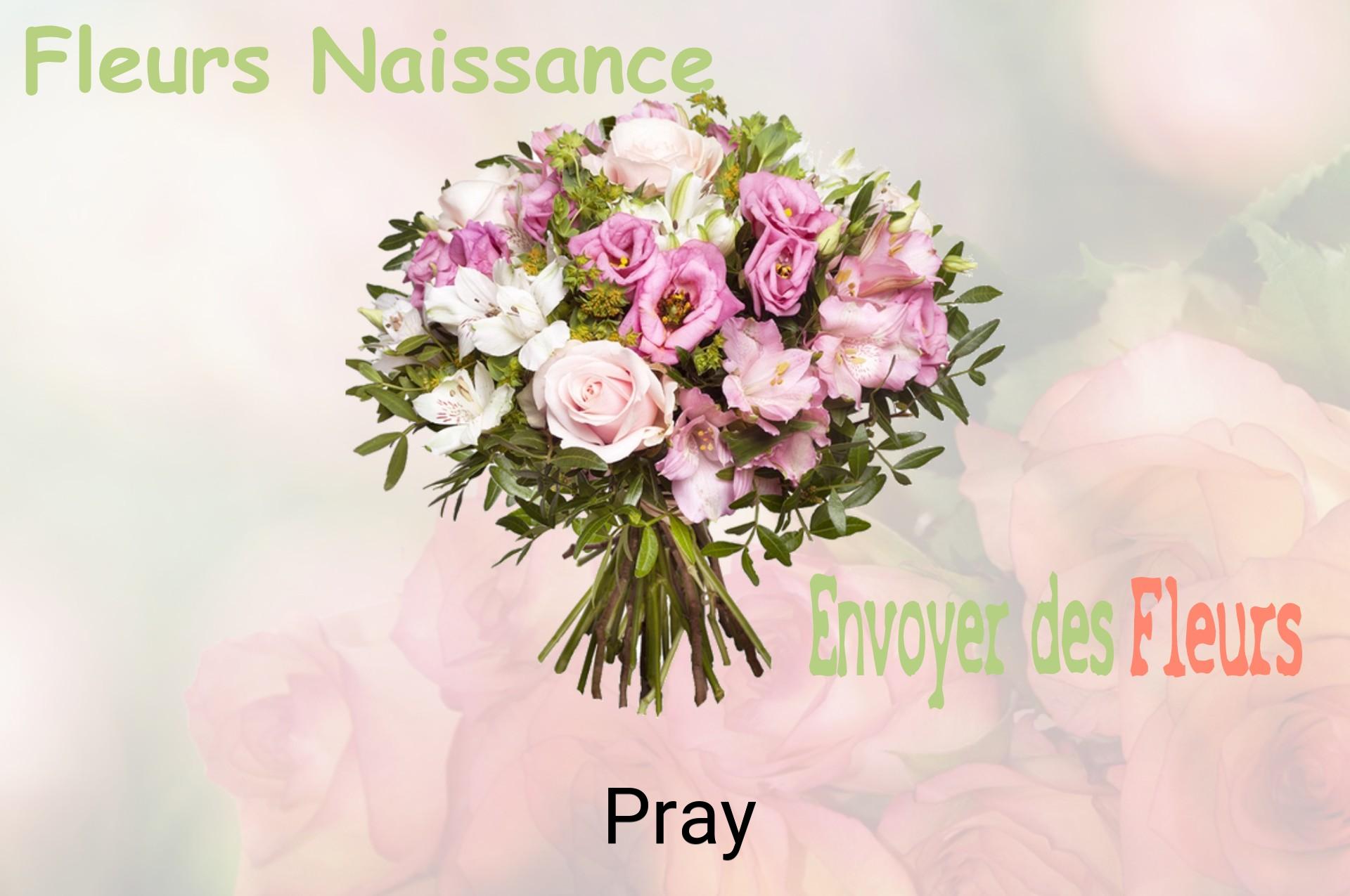 Bouquet de fleurs de naissance livré à Pray